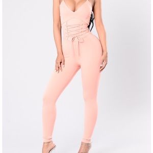 Pink Corset Jumpsuit